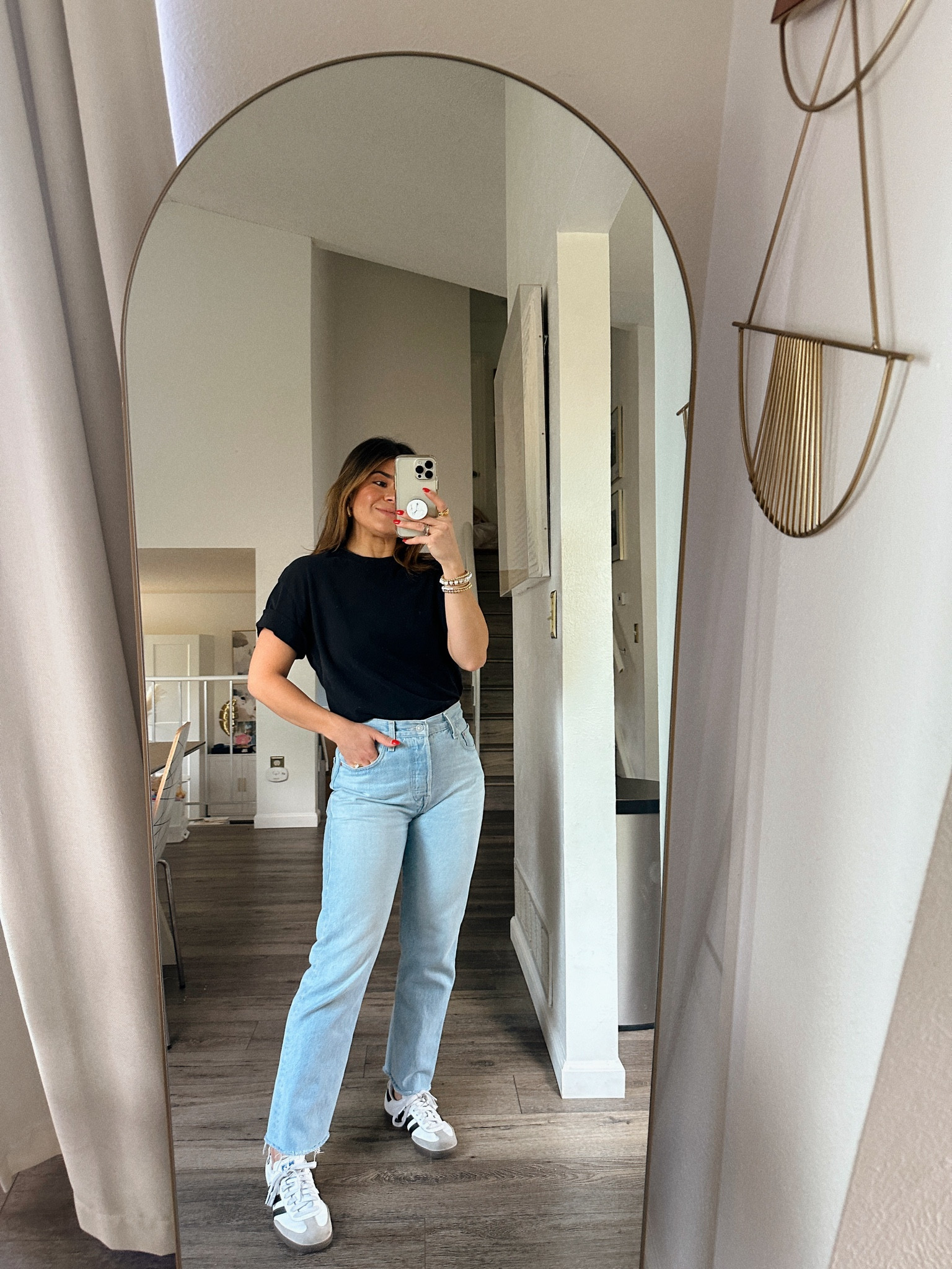 Favorite black tee! The quality is so good! 
Tee size xs
Jeans size 25

#LTKFindsUnder100 #LTKFindsUnder50 #LTKShoeCrush