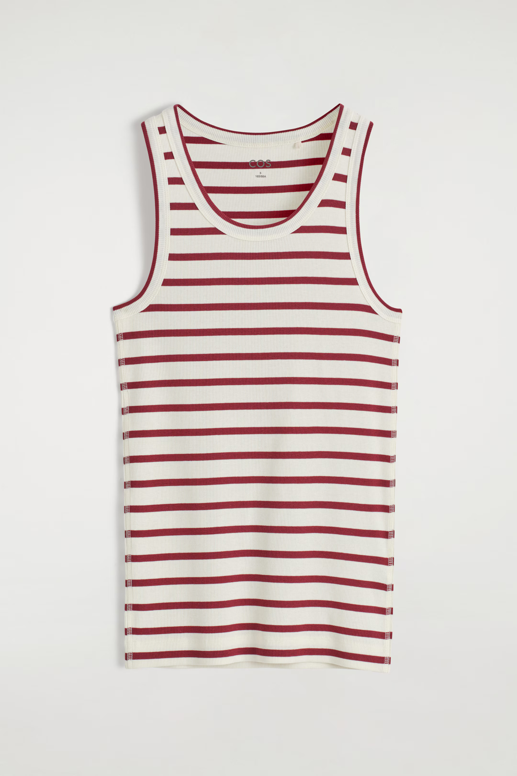 RIBBED TANK TOP - RED / WHITE / STRIPED | COS | COS UK