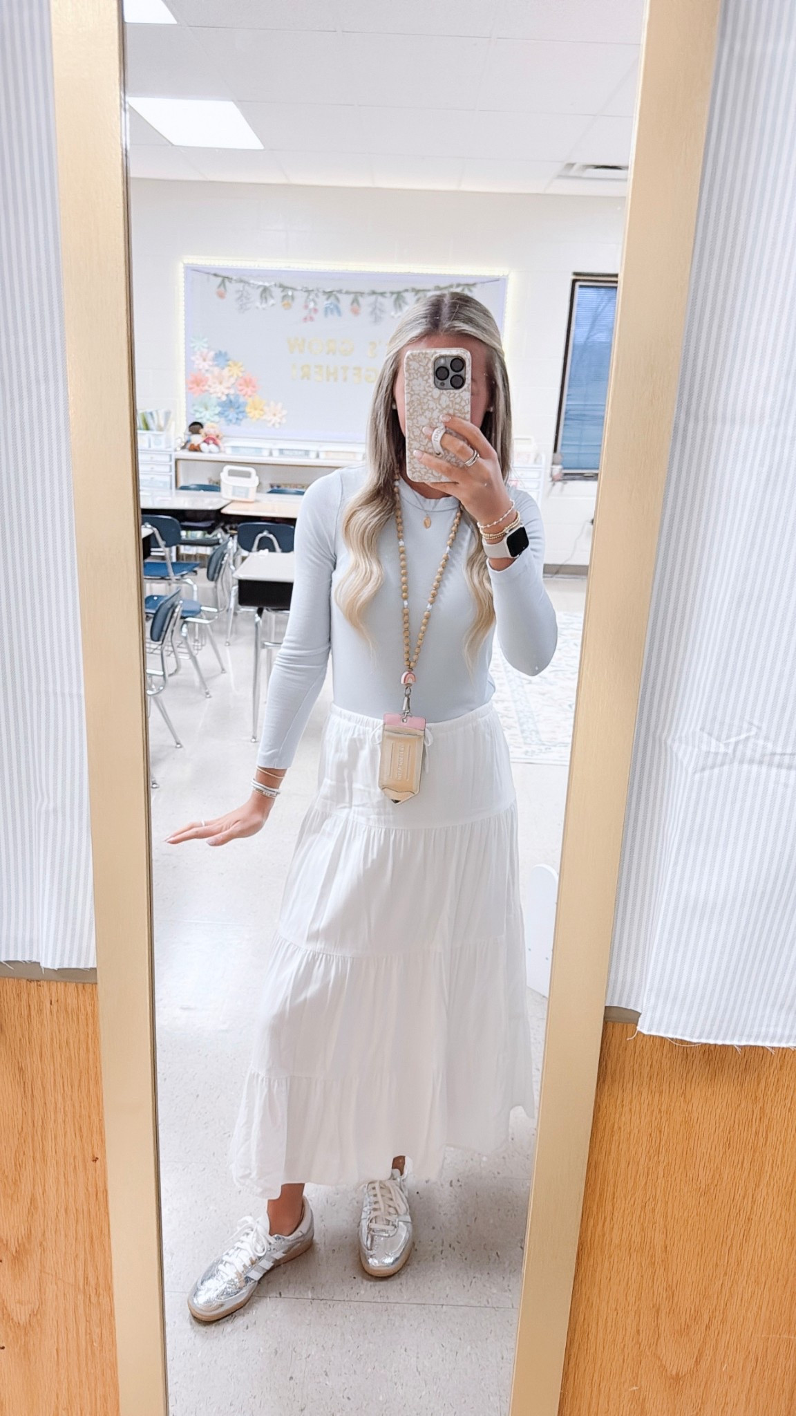 teacher outfit inspo!!
- brandy melville maxi skirt, silver adidas

#LTKootd #LTKWorkwear