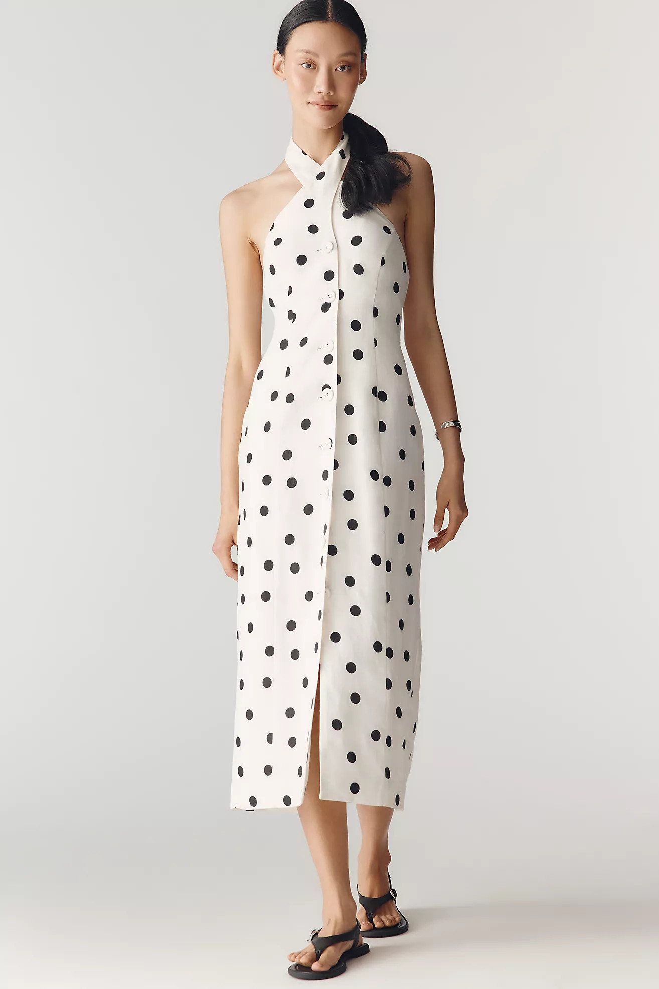 Nobody's Child Wrap-Neck Midi Dress | Anthropologie (US)