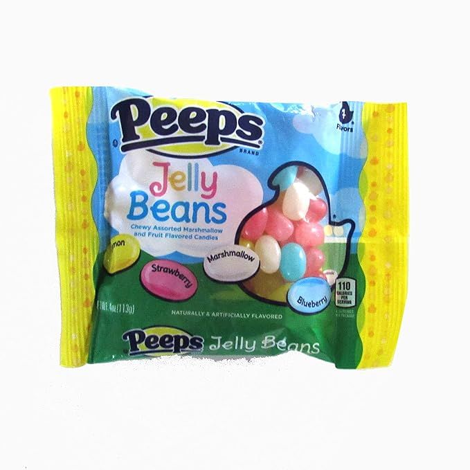 Peeps (1 Bag) Easter Jelly Beans Candy - 4 Flavors - Lemon, Strawberry, Marshmallow, Blueberry - ... | Amazon (US)