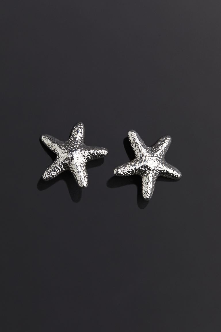 Starfish-shaped Earrings - Silver-colored - Ladies | H&M US | H&M (US + CA)