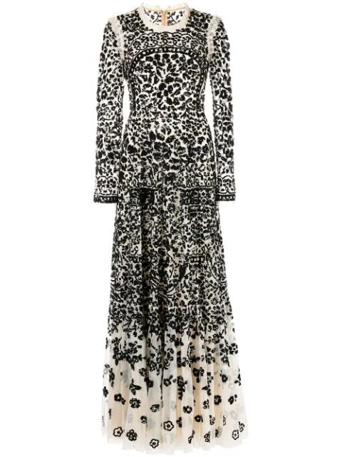 Needle & Thread Amaryllis Sequin Gown - Farfetch | Farfetch Global