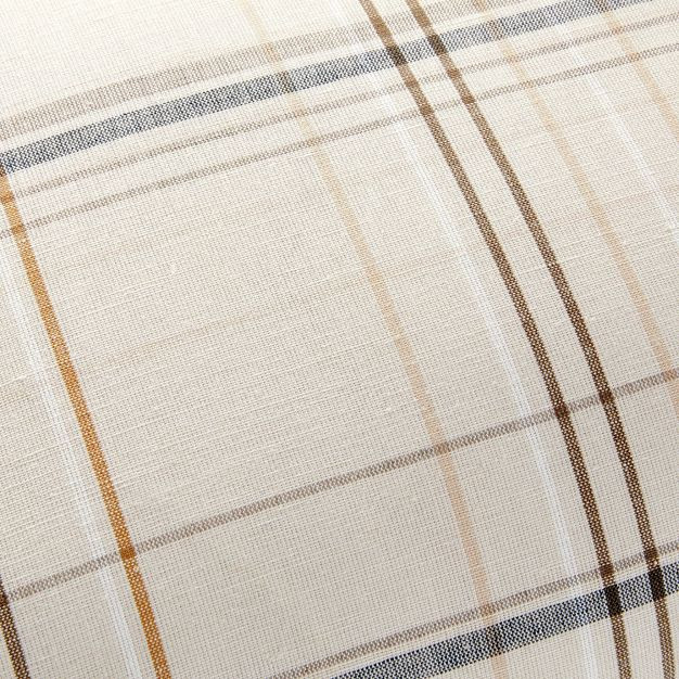 14" x 20" Thin Stripe Plaid Lumbar Throw Pillow Beige/Navy/Brown - Hearth & Hand™ with Magnolia | Target