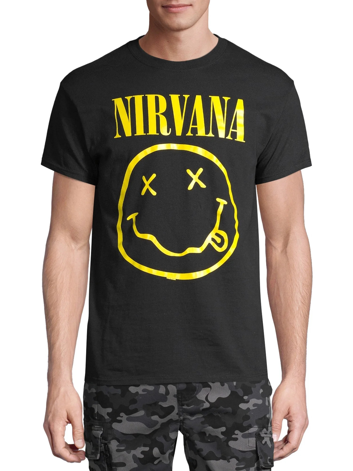 Nirvana Smiley Men's and Big Men's Graphic T-shirt | Walmart (US)