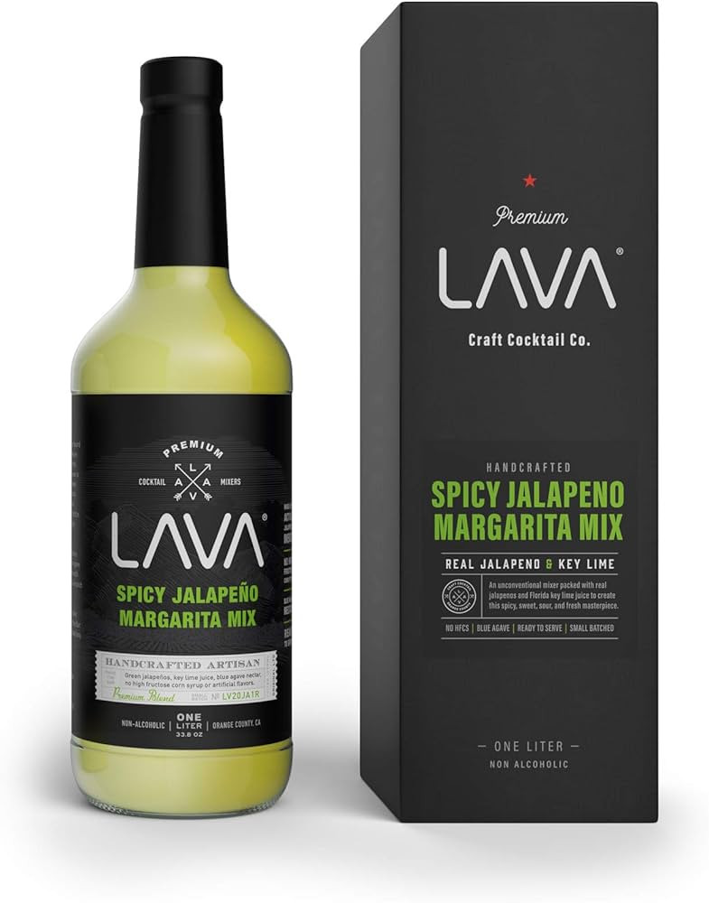 Amazon.com : LAVA Premium Spicy Jalapeño Margarita Mix by LAVA Craft Cocktail Co., Made with Rea... | Amazon (US)