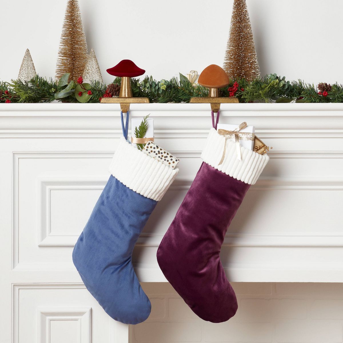 20" Reversible Christmas Holiday Stocking Blue/Light Blue - Wondershop™ | Target