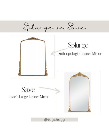 Splurge vs. Save Large Leaner Mirror

#LTKFind #LTKhome