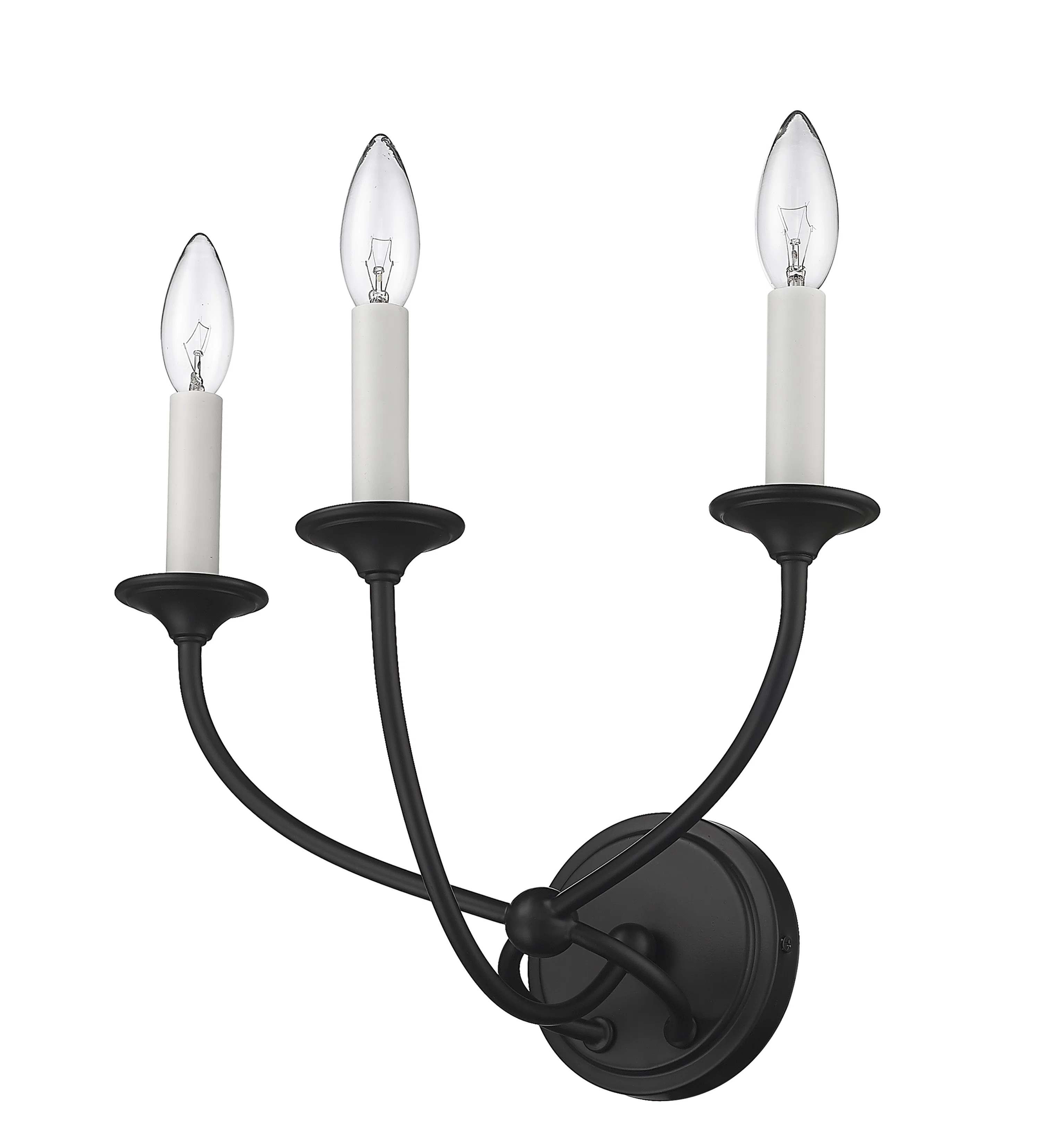 3 - Light Steel Candle Wall Light | Wayfair North America