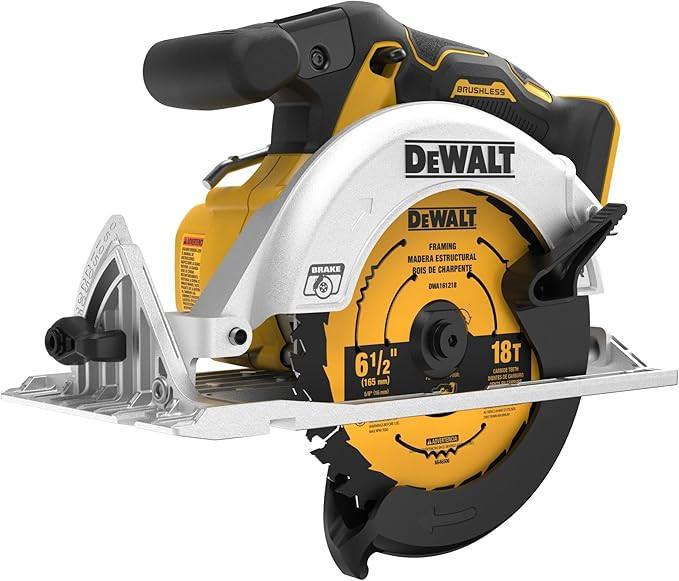 DEWALT 20V MAX* Circular Saw, 6-1/2-Inch, Cordless, Tool Only (DCS565B) | Amazon (US)