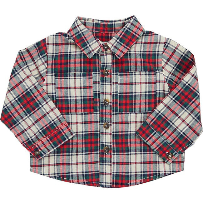 Baby Boys Jack Shirt, Holly Tartan | Maisonette