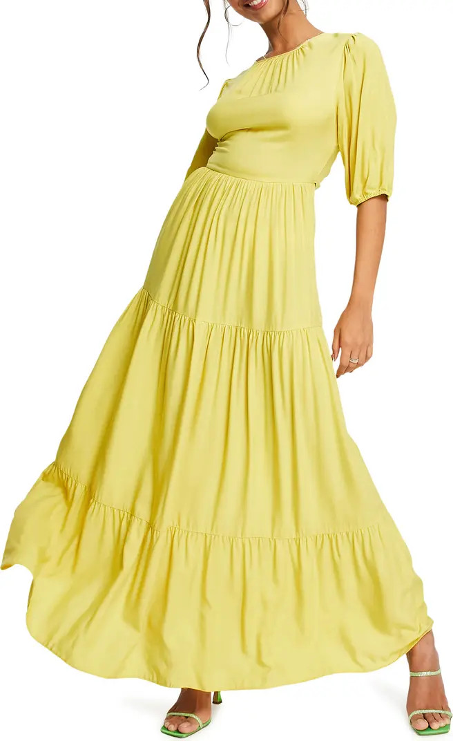 ASOS DESIGN Cross Back Maxi Dress | Nordstrom | Nordstrom