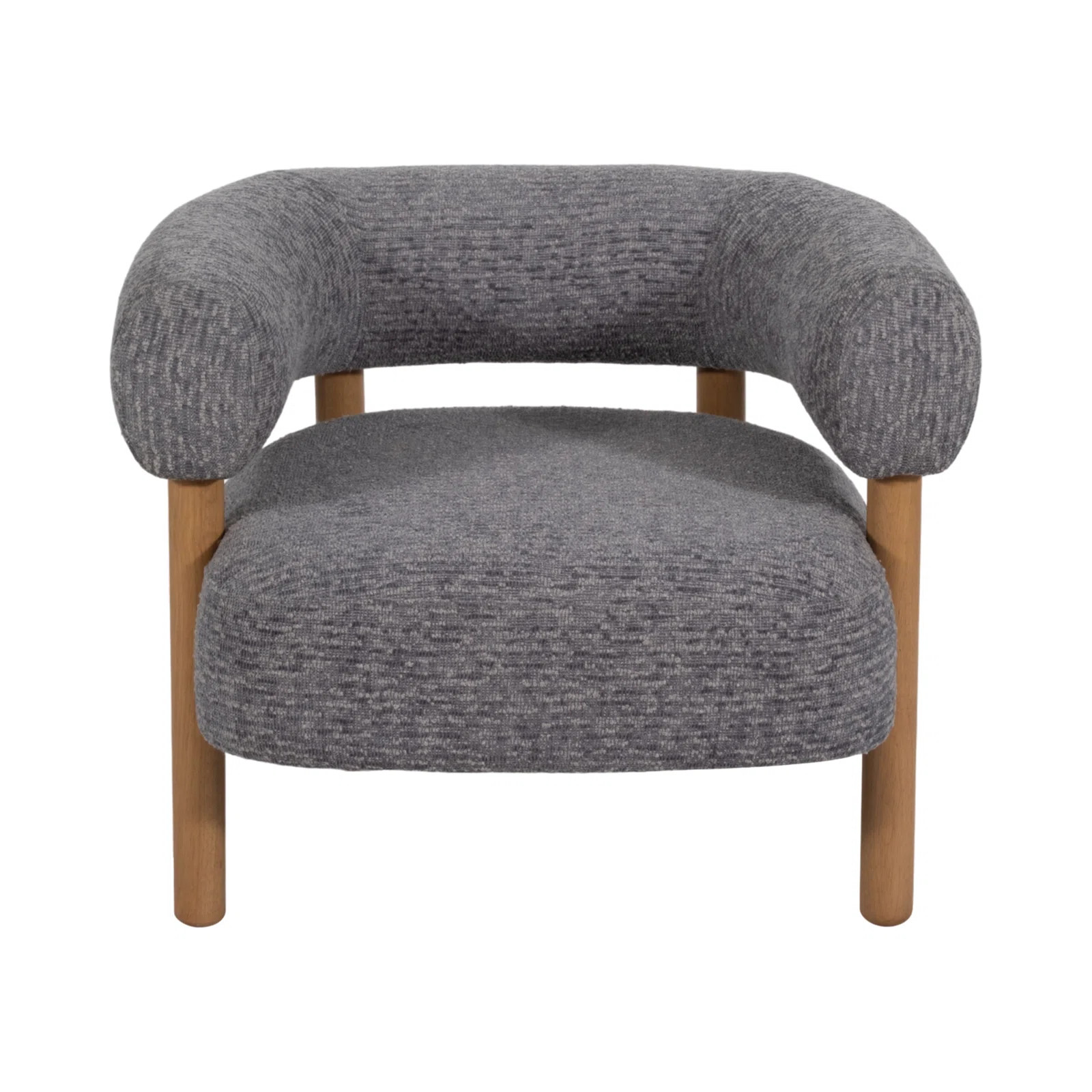 Orren Ellis Roundback Accent Chair With  Wood Legs, Speckled Wht & Reviews | Wayfair | Wayfair North America