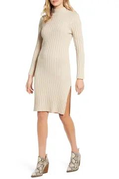 BP. Ribbed Long Sleeve Sweater Dress | Nordstrom | Nordstrom