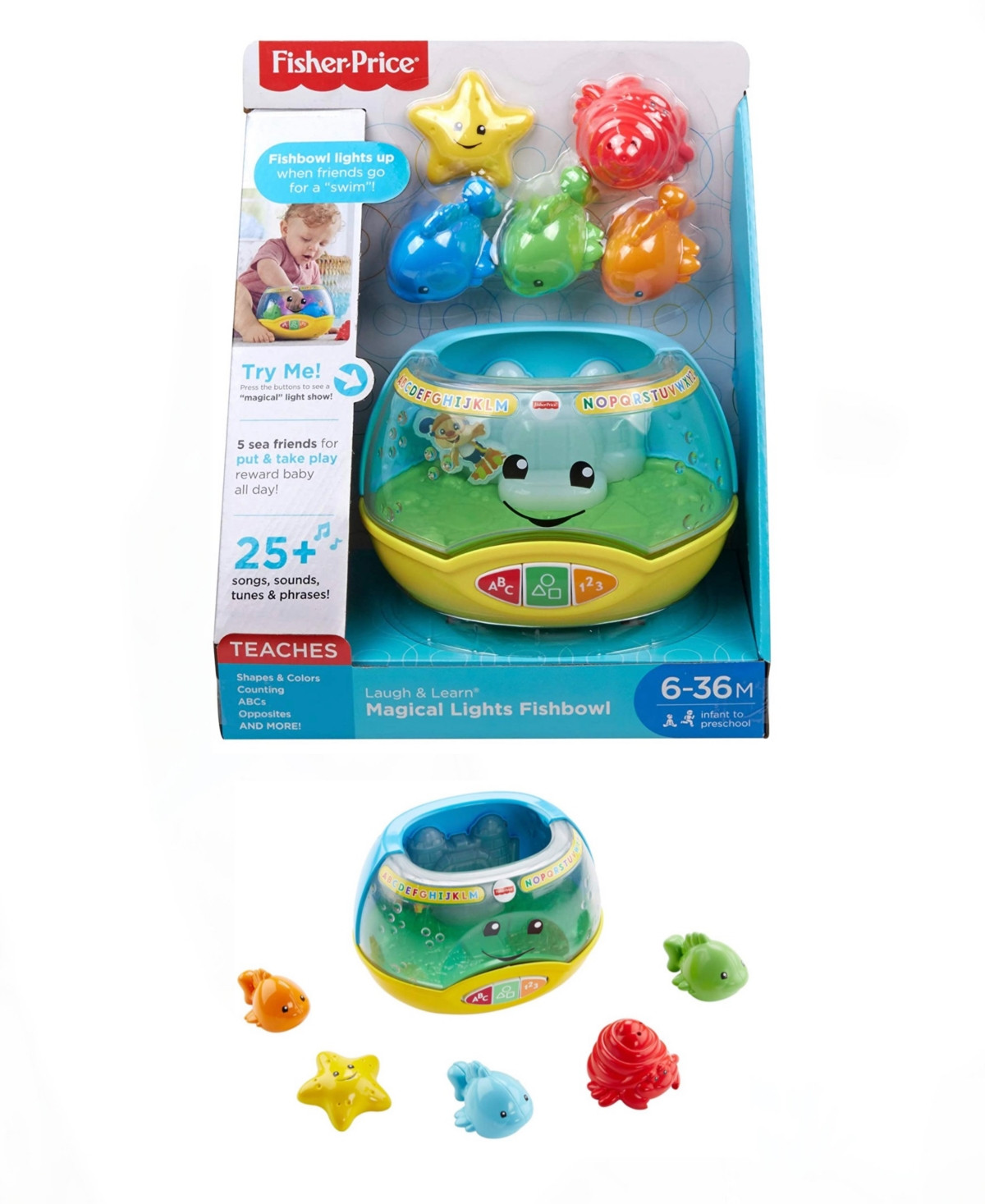 Fisher-Price Laugh and Learn Magical Lights Fishbowl-Educational Toy - Multi Colored | Macy's