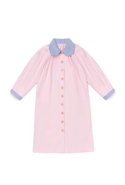 Peter Pan Collar Dress - Pink Oxford Cloth | Shop BURU