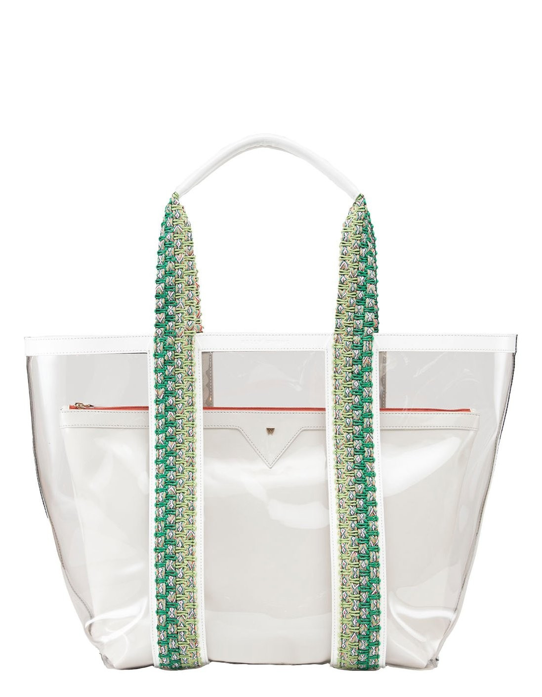 Bring on the Beach Bag in White/Grey | Kelly Wynne | Kelly Wynne Handbags