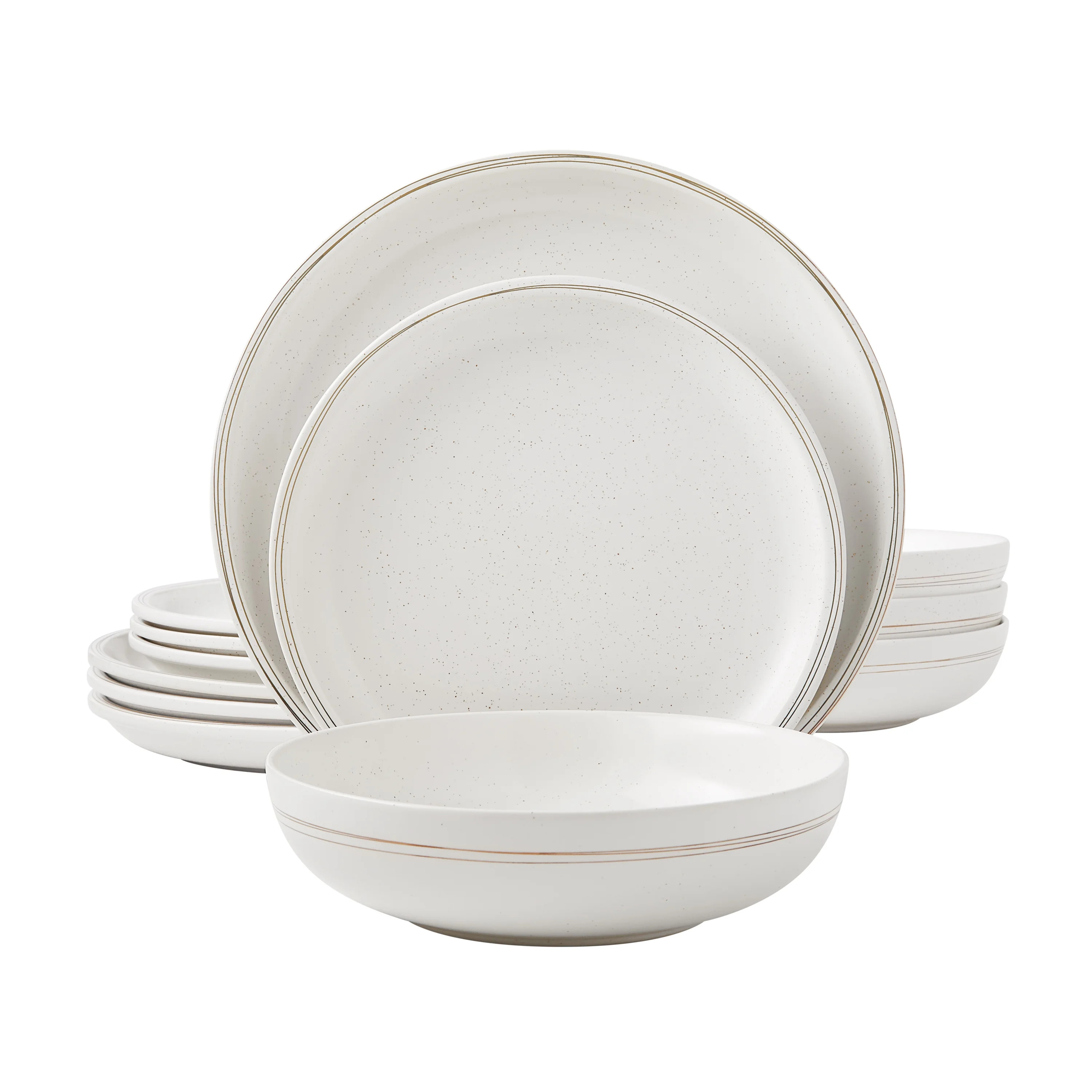Better Homes & Gardens Holiday 12 Piece Stoneware Dinnerware Set - Walmart.com | Walmart (US)