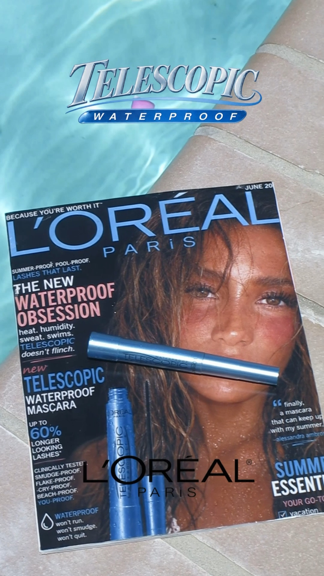 #ad #LorealParisPartner Summer heat, pool days & a whole lot of splashing later… the lashes survived because summer should make a splash… not a smudge.

Long, defined lashes with no smudging or flaking. Telescopic Waterproof is officially coming with me everywhere this summer. Pick yours up at @target !

#TargetPartner @lorealparis @targetstyle