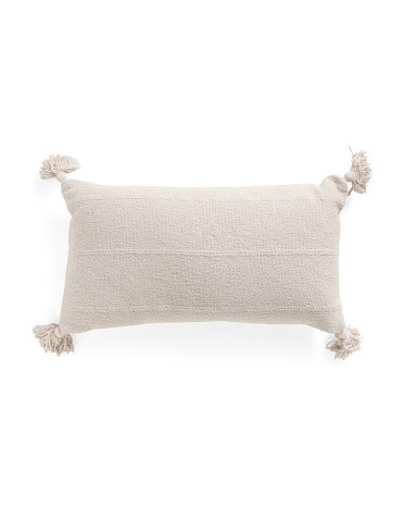 14x26 Textured Cotton Lumbar Pillow | TJ Maxx