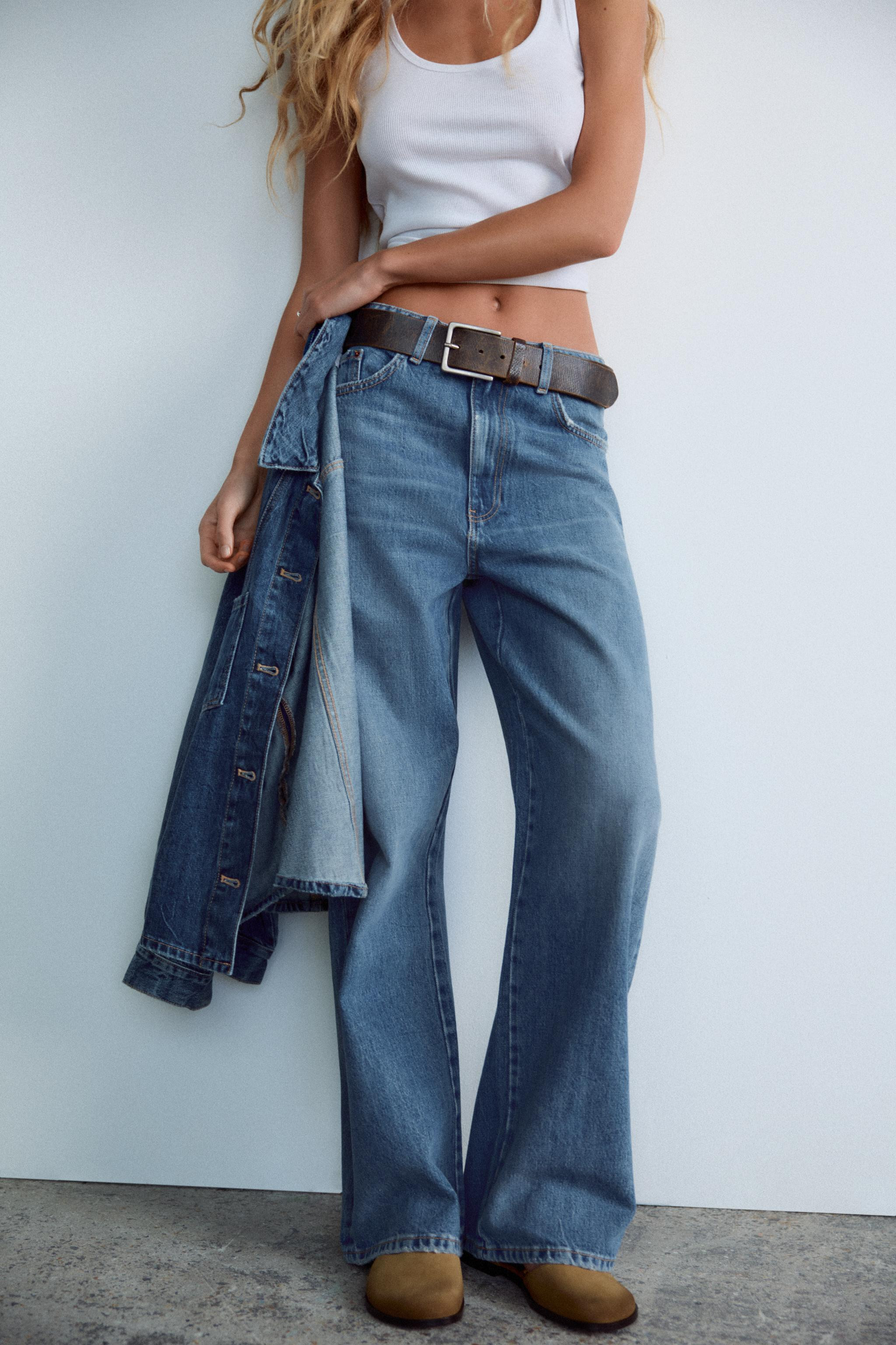 TRF MID-WAIST BAGGY JEANS | Zara UK