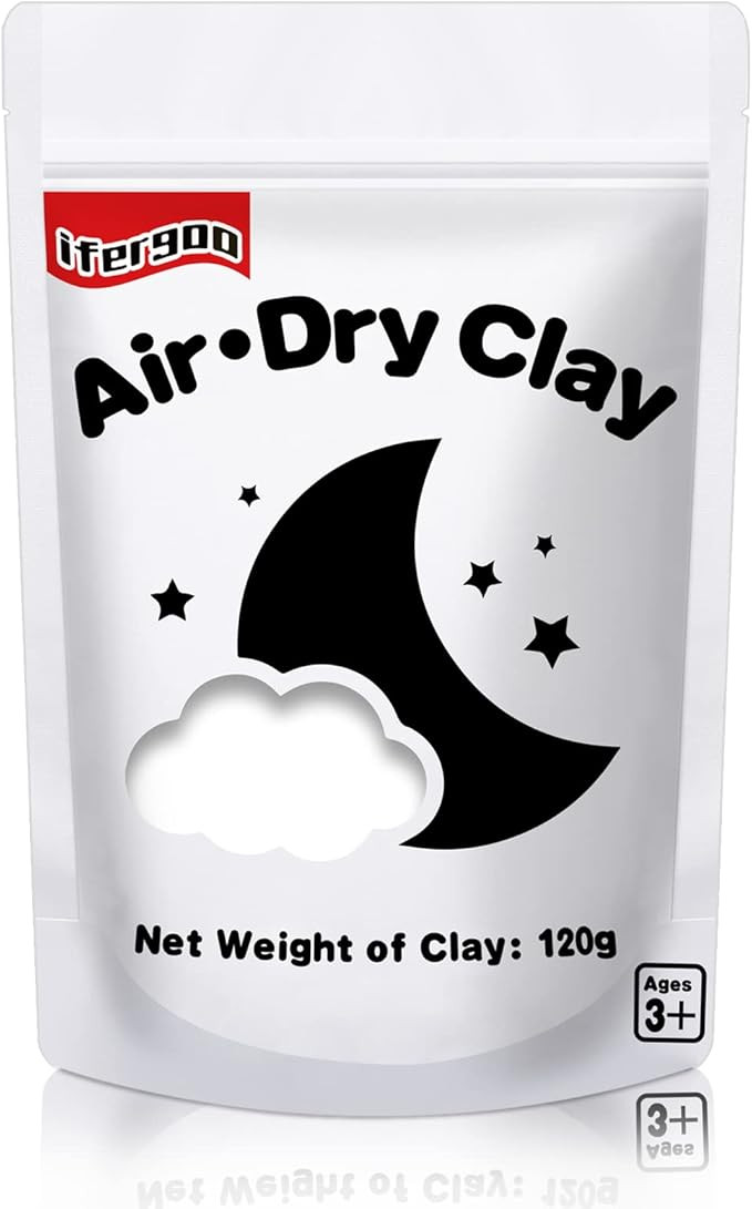 ifergoo White Air Dry Clay, Modeling Clay for School Art & Craft Project. Refill White Clay for K... | Amazon (US)