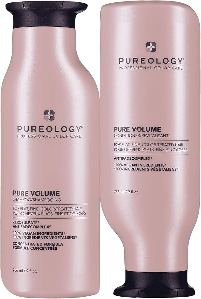 Pureology Pure Volume Volumizing Shampoo and Conditioner Set | For Flat, Color-Treated Hair | Sul... | Amazon (US)