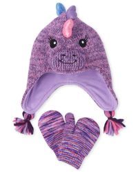 Toddler Girls Dino Hat And Mittens Set | The Children's Place CA - MULTI CLR | The Children's Place