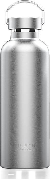 Triple Tree 26OZ Vacuum Insulated Stainless Steel Water Bottle, Double Wall Wide Mouth Lids Keeps... | Amazon (US)