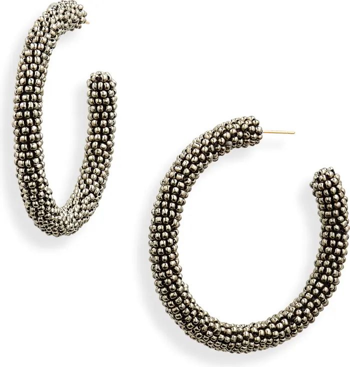Zaria Beaded Hoop Earrings | Nordstrom