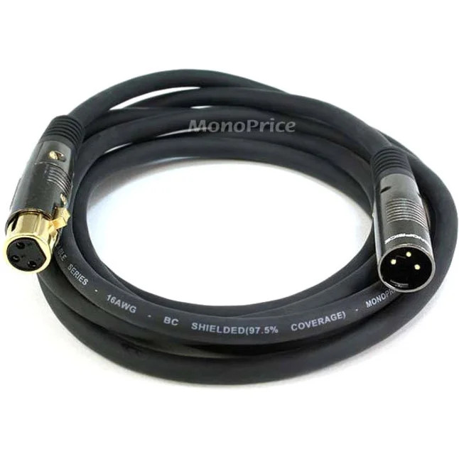Monoprice XLR Male to XLR Female Cable [Microphone & Interconnect] - 10 Feet | Gold Plated, 16AWG... | Walmart (US)