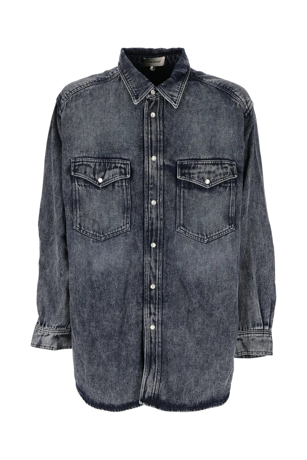 Isabel Marant Buttoned Long-Sleeved Denim Shirt | Cettire Global