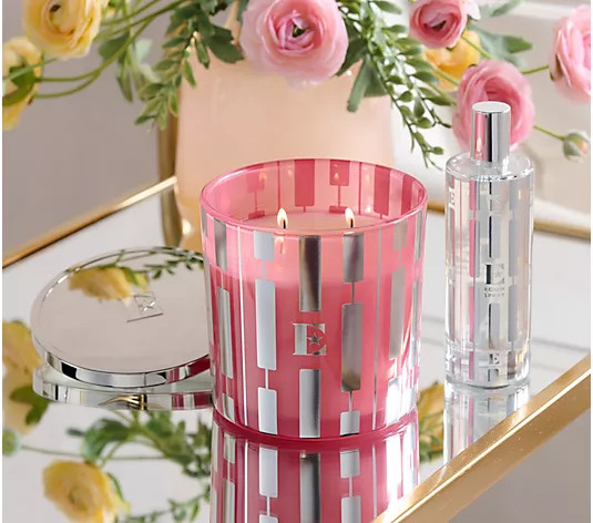 Make Your Selection: Elton John x Slatkin + Co. S/2 22oz Candle and 4oz Spray Strawberry Jam | QVC