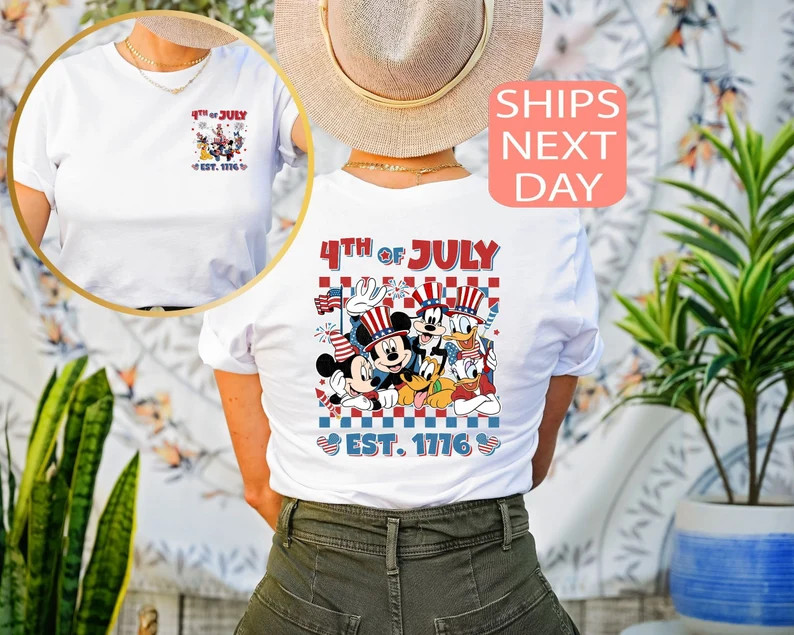 Vintage Disney 4th Of July Shirt, Disney America Shirt, Disney Patriotic Shirt, Mickey & Friends ... | Etsy (US)
