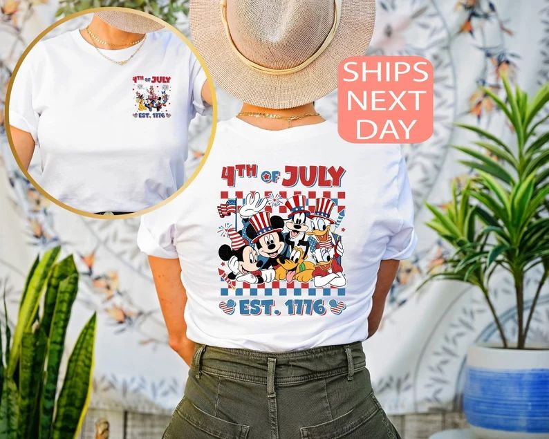 Vintage Disney 4th Of July Shirt, Disney America Shirt, Disney Patriotic Shirt, Mickey & Friends ... | Etsy (US)