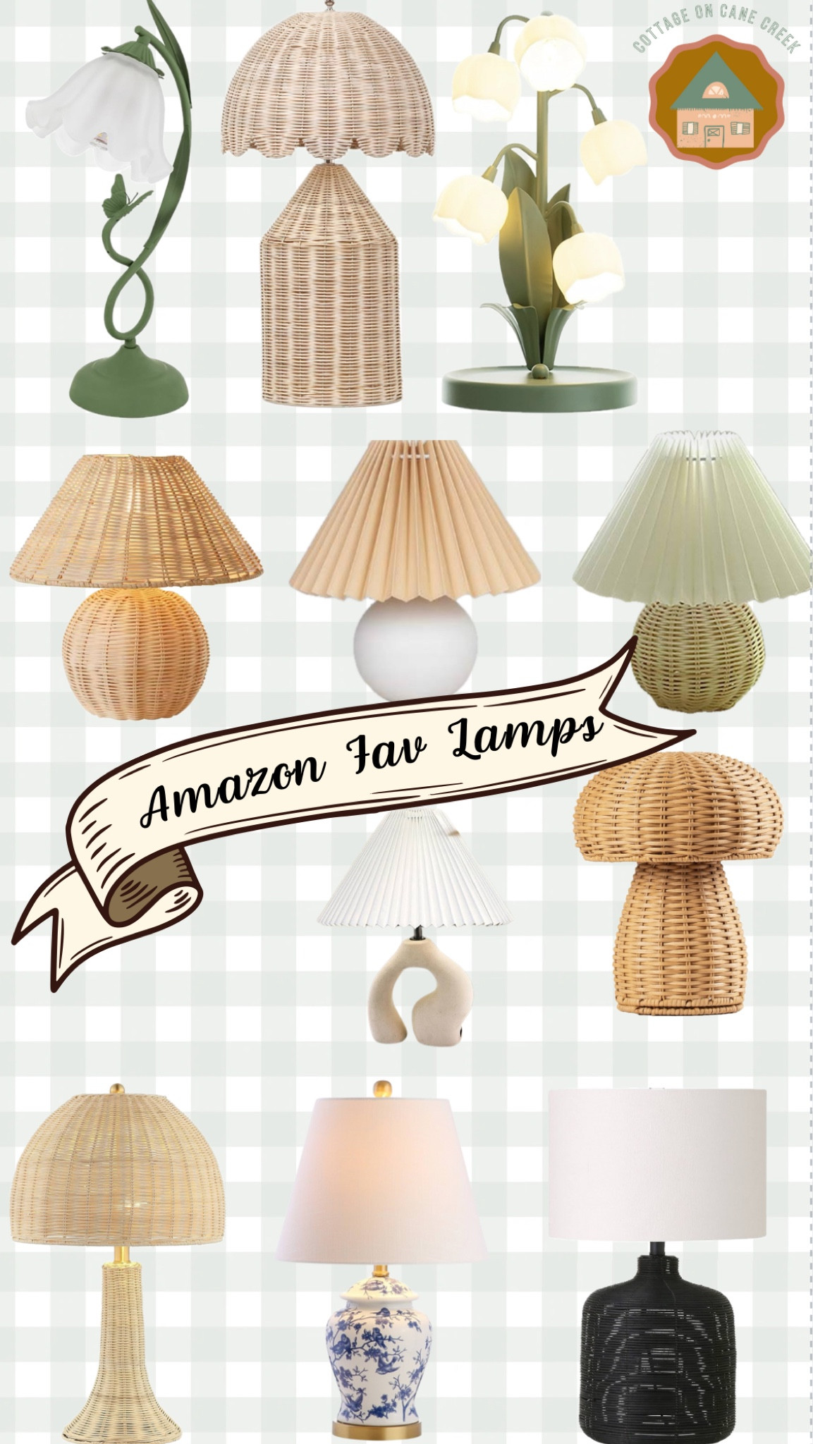 Lamp O’ Clock Amazon fav lamps. Unique, rattan, mini, Pottery Barn dupe, Tole, metal tulip. Pleated shade, whimsical. 

#LTKhome #LTKstyletip #LTKsalealert