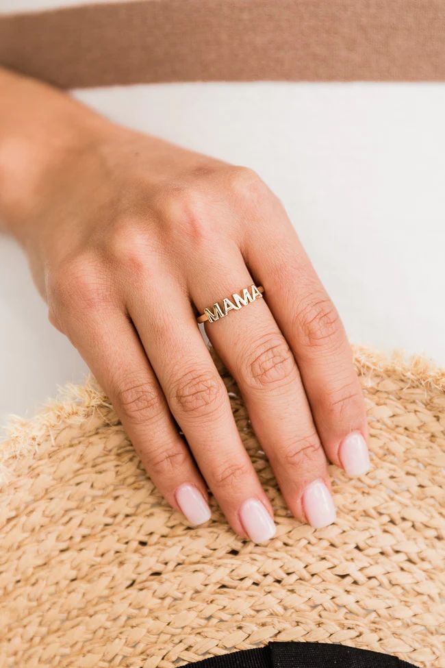 Perfectly Loved Gold Mama Ring | Pink Lily