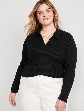 Rib-Knit Collared Sweater for Women | Old Navy (US)