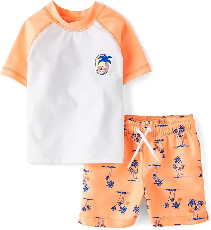 The Children's Place Baby-Boys and Toddler Short Sleeve Rashguard and Bottoms | Amazon (US)