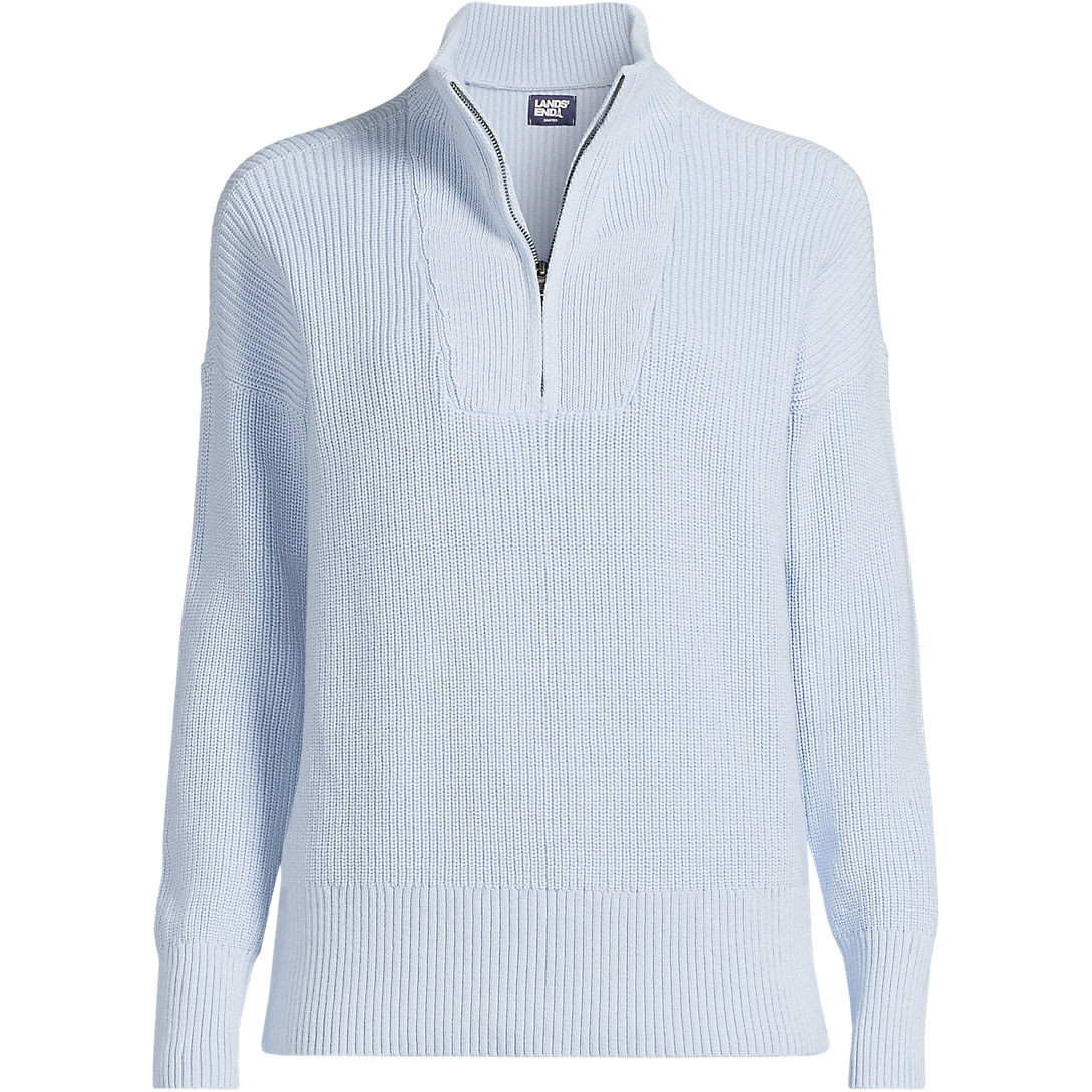 Women's Plus Size Drifter Quarter Zip Pullover Sweater | Lands' End (US)
