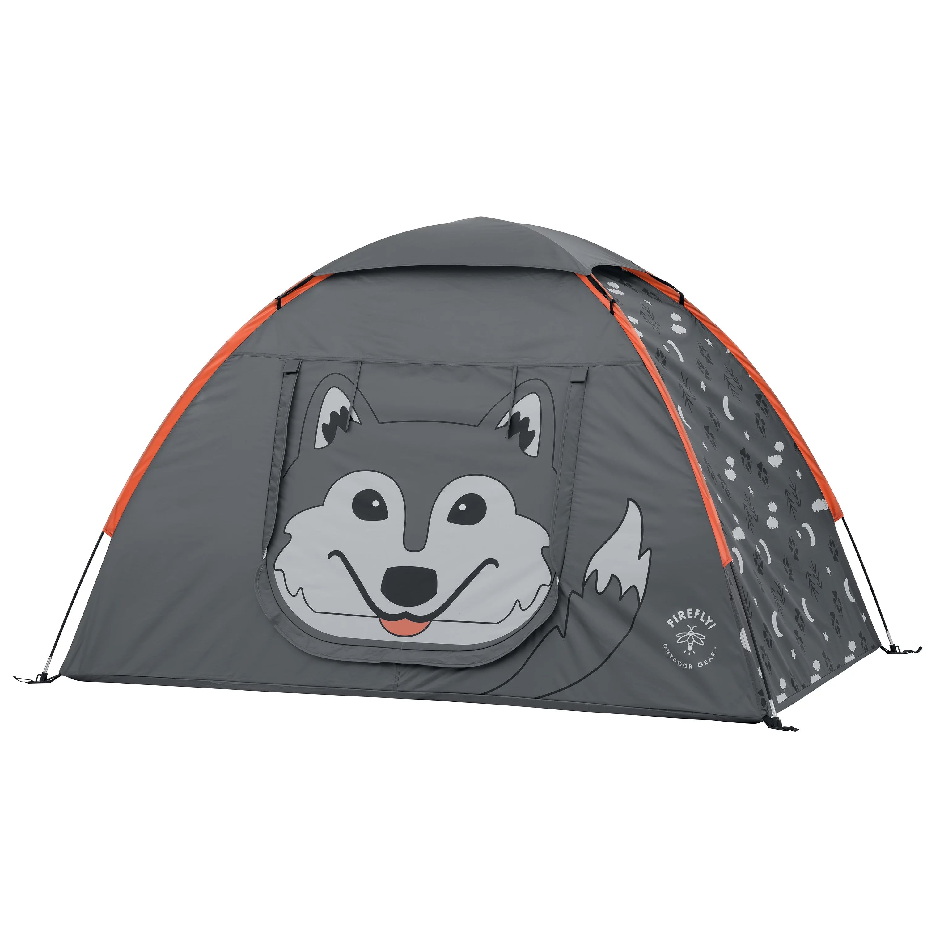 Firefly! Outdoor 72" x 48" x 44" Aspen the Wolf 2-Person Kid's Camping Tent | Walmart (US)