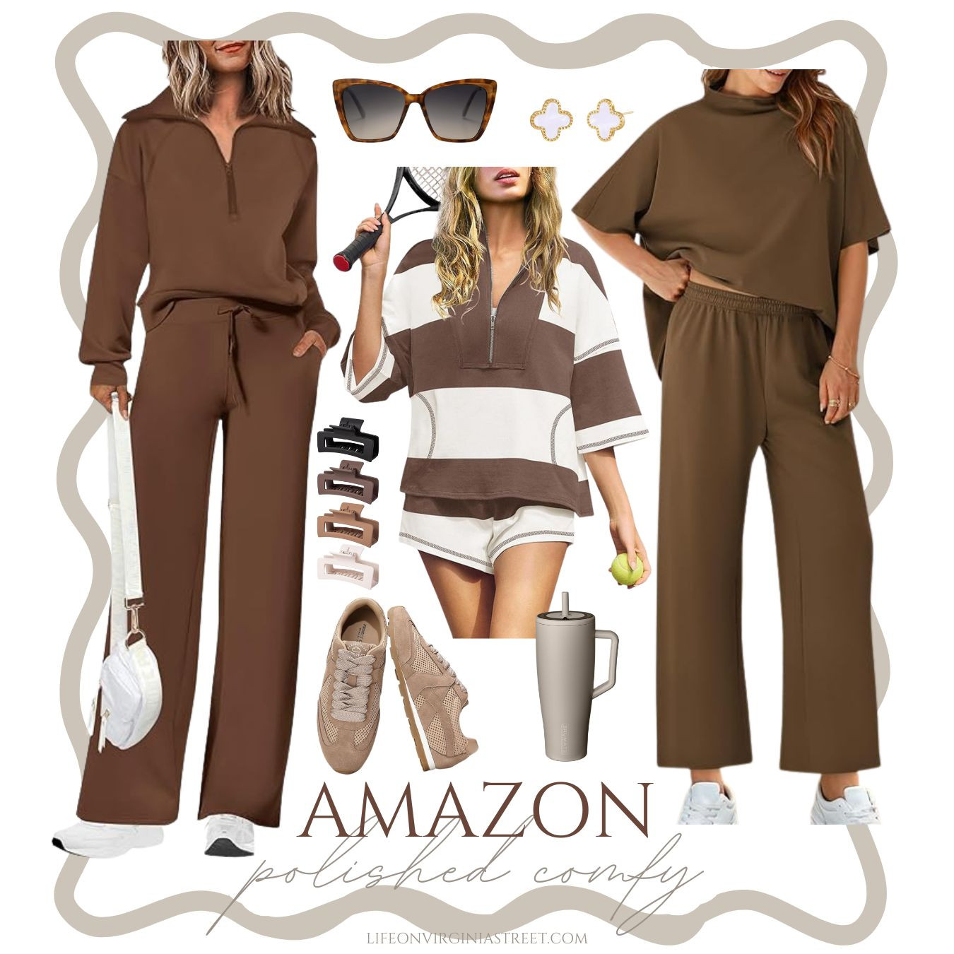 These polished yet comfy sets are great for travel, runnings errands, game day, or lounging at home! Pair with chic accessories for the perfect fall outfit! #ltkseasonal #ltkfindsunder50 #ltkfindsunder100 #ltksalealert #ltkover40 #ltkmidsize #ltkshoecrush #ltktravel 

 

#LTKSeasonal #LTKSaleAlert #LTKFindsUnder50