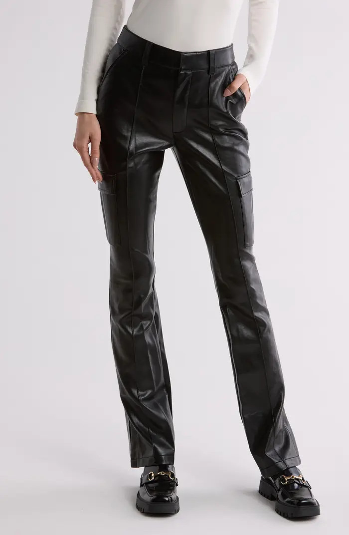 Cinq à Sept Norah Faux Leather Flare Pants | Nordstromrack | Nordstrom Rack