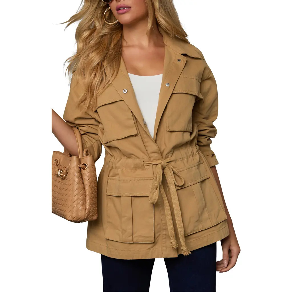 VICI Collection Stay Ready Cotton Twill Utility Coat in Taupe at Nordstrom, Size Small | Nordstrom