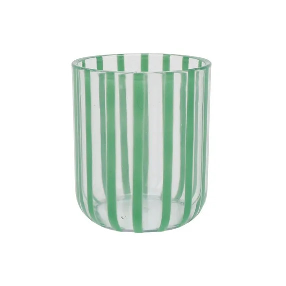Mainstays by Becky G. & Alejandra 14-Ounce Short Acrylic Stripe Line Tumbler, Green | Walmart (US)