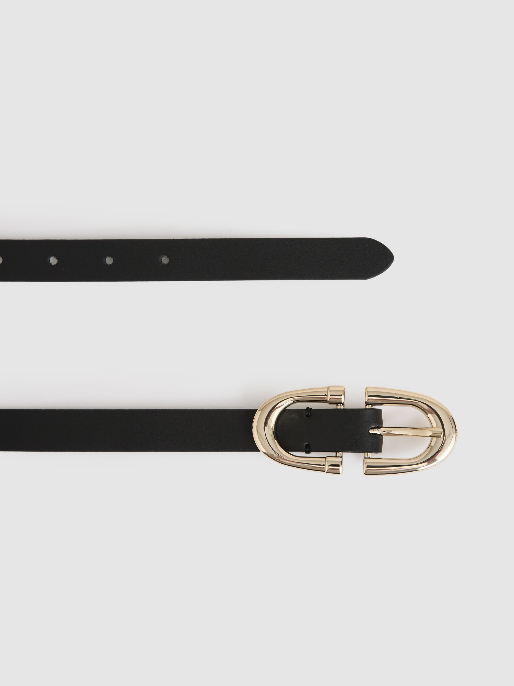 Reiss Horseshoe Belt in Black - REISS | Reiss UK