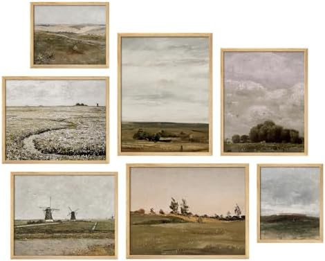 SIGNWIN Poster Wall Art Collage Print Gallery Set of 7 Expansive Plains and Rural Landscapes Natu... | Amazon (US)