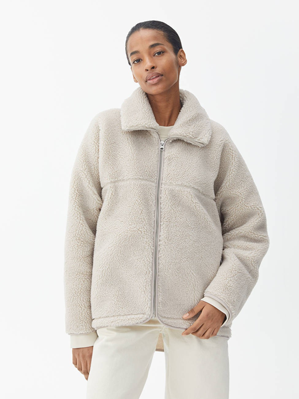 Teddyjacke mit Stehkragen | ARKET (US&UK)