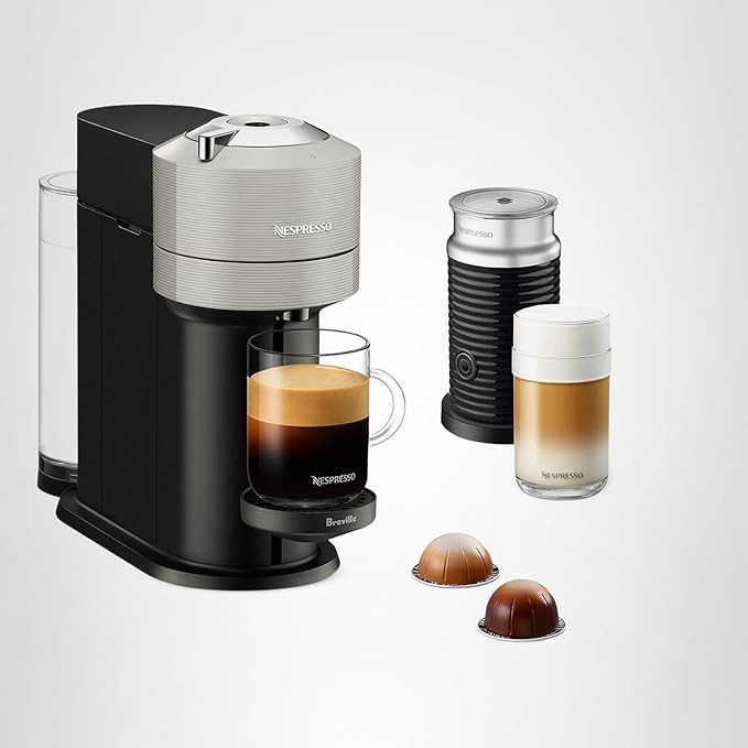 Nespresso Vertuo Next Coffee and Espresso Maker by Breville, with Aeroccino Milk Frother, Light G... | Amazon (US)