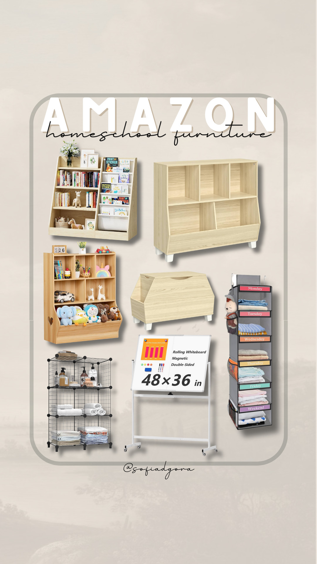 ✨ Amazon Homeschool Furniture Finds ✨
Creating a cozy, organized homeschool space doesn’t have to be overwhelming—Amazon has everything you need to design a functional and beautiful homeschool classroom at home. From kids’ bookshelves and toy storage bins to a rolling magnetic whiteboard and cube organizers, these pieces keep our space tidy, inspiring, and ready for learning every day.

📚 Front-facing bookshelves to display and rotate books
🧸 Storage bins & cubbies for toys and supplies
🗓️ Hanging weekly organizer for clothes or homeschool activities
🖊️ Double-sided rolling whiteboard for lessons & creativity
🪴 Cube shelving for flexible storage & decor

If you’re setting up a homeschool room, playroom, or homework station, these affordable Amazon furniture finds are game-changers for keeping everything in its place while still looking stylish.

Shop all my Amazon homeschool furniture picks here 🤍

#HomeschoolRoom #AmazonHomeFinds #HomeschoolOrganization #BacktoSchool #LTKBacktoSchool #HomeschoolFurniture #PlayroomOrganization  

  

#LTKHome #LTKHome #LTKKids #LTKFamily